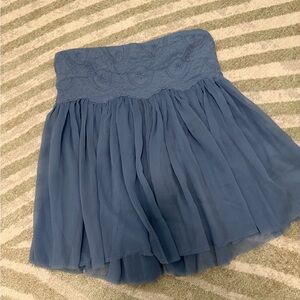 Free People A-Line Blue Skirt